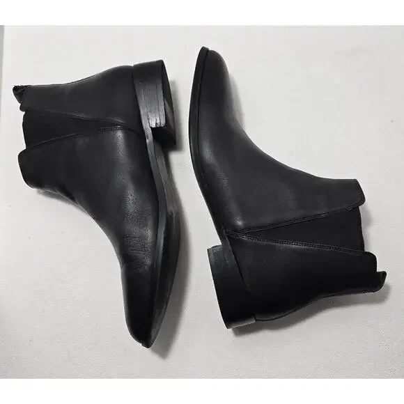Nisolo Boots Womens Everyday Chelsea Black Leather Ankle Booties SZ 10 - Picture 4 of 9